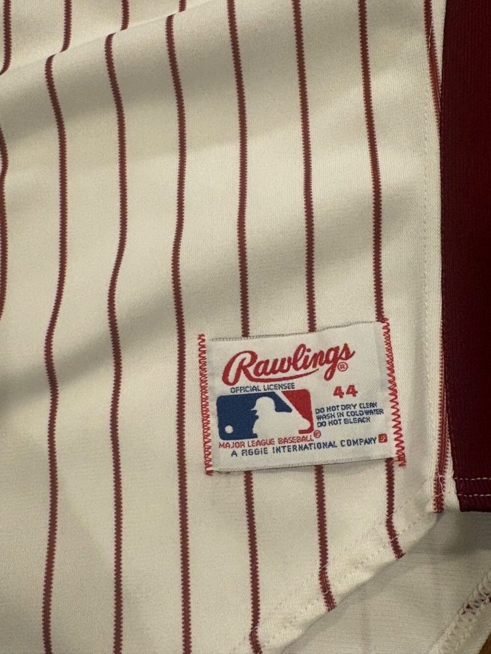 Vintage 80s Rawlings Philadelphia Phillies Authentic MLB Baseball Jersey Size 44 - Picture 7 of 9
